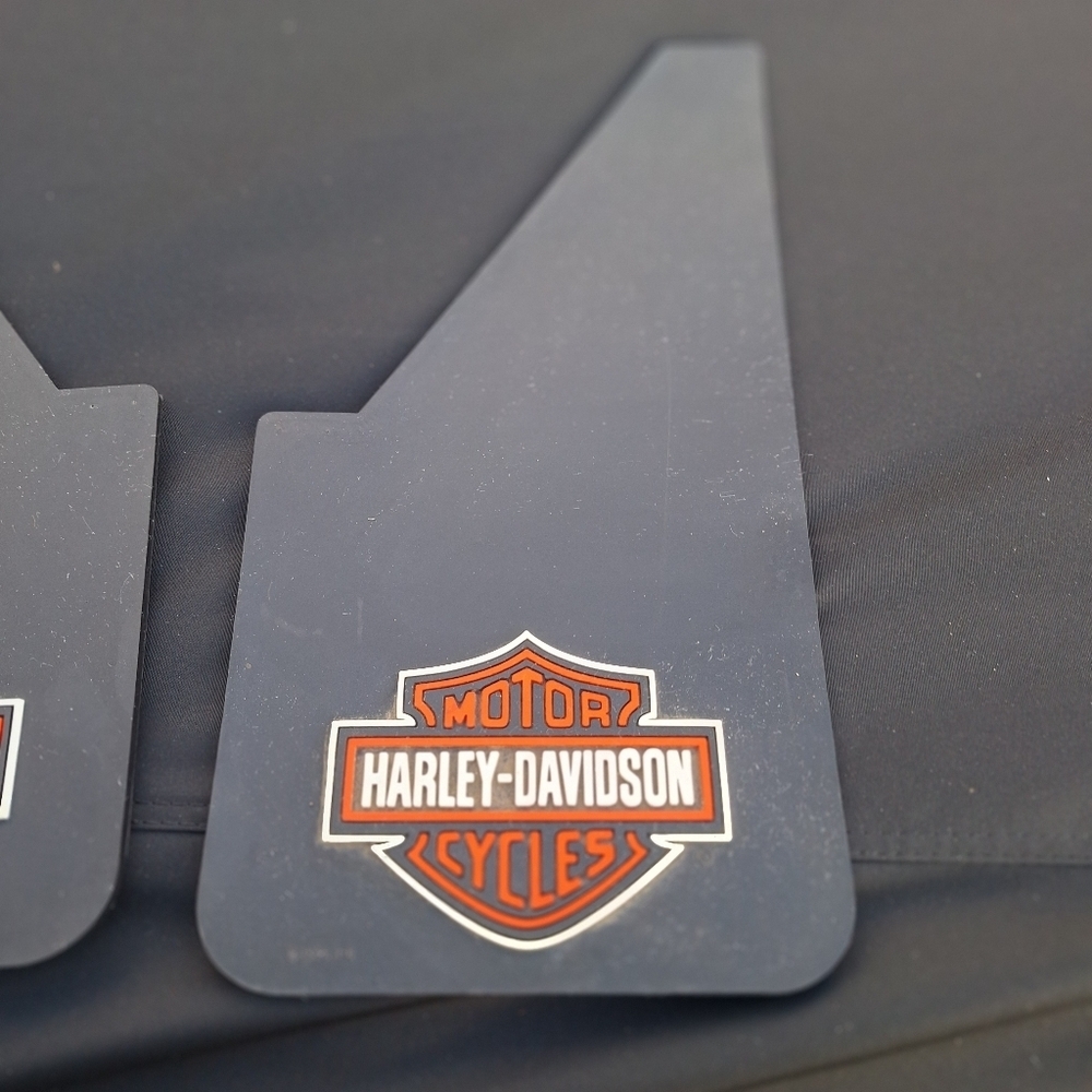 Harley-Davidson Black And Orange Mud Flaps Universal - Picture 8 of 8